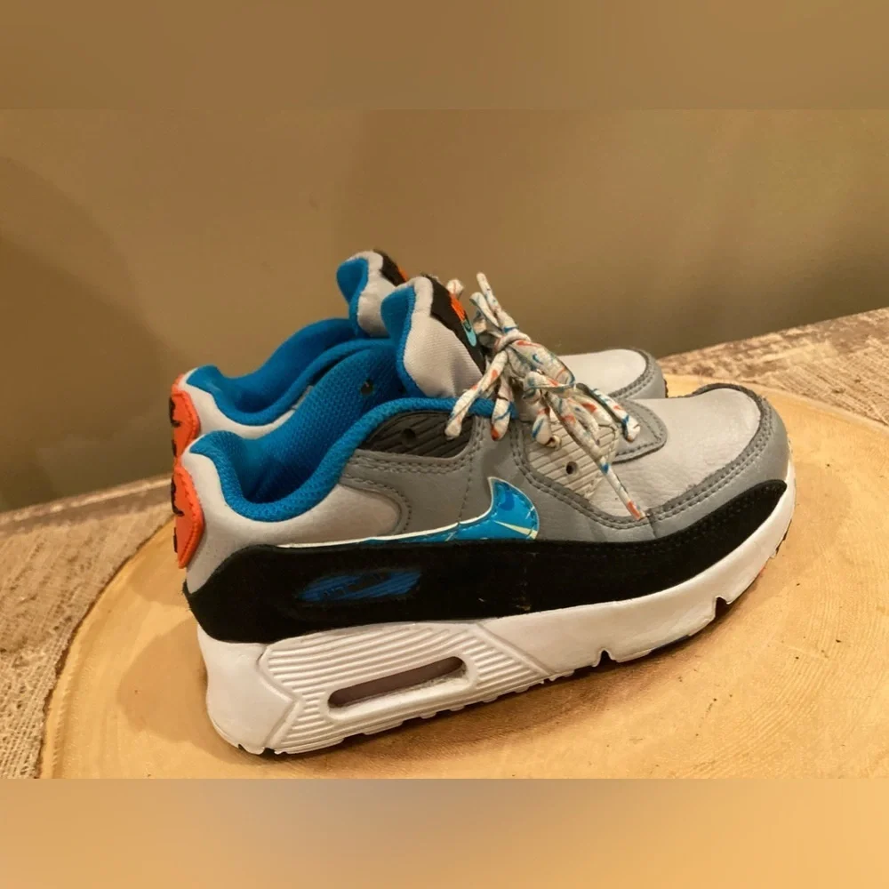 Nike‎ Air Max 90 Swooshfetti Confetti Grey Fog Blue DM7596-001 12.5 C